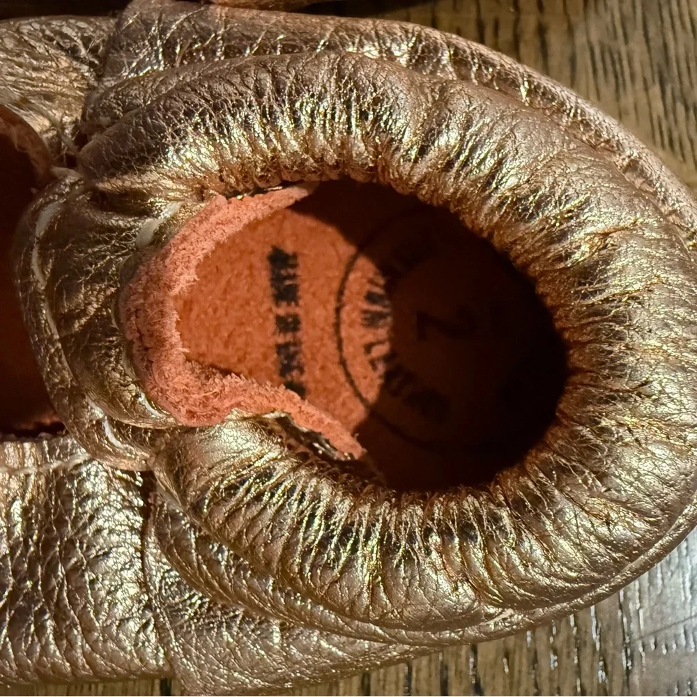 Freshly Picked Rose Gold Baby Moccasins
